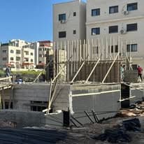 Structural frame and shuttering on a Viola Housing site under construction